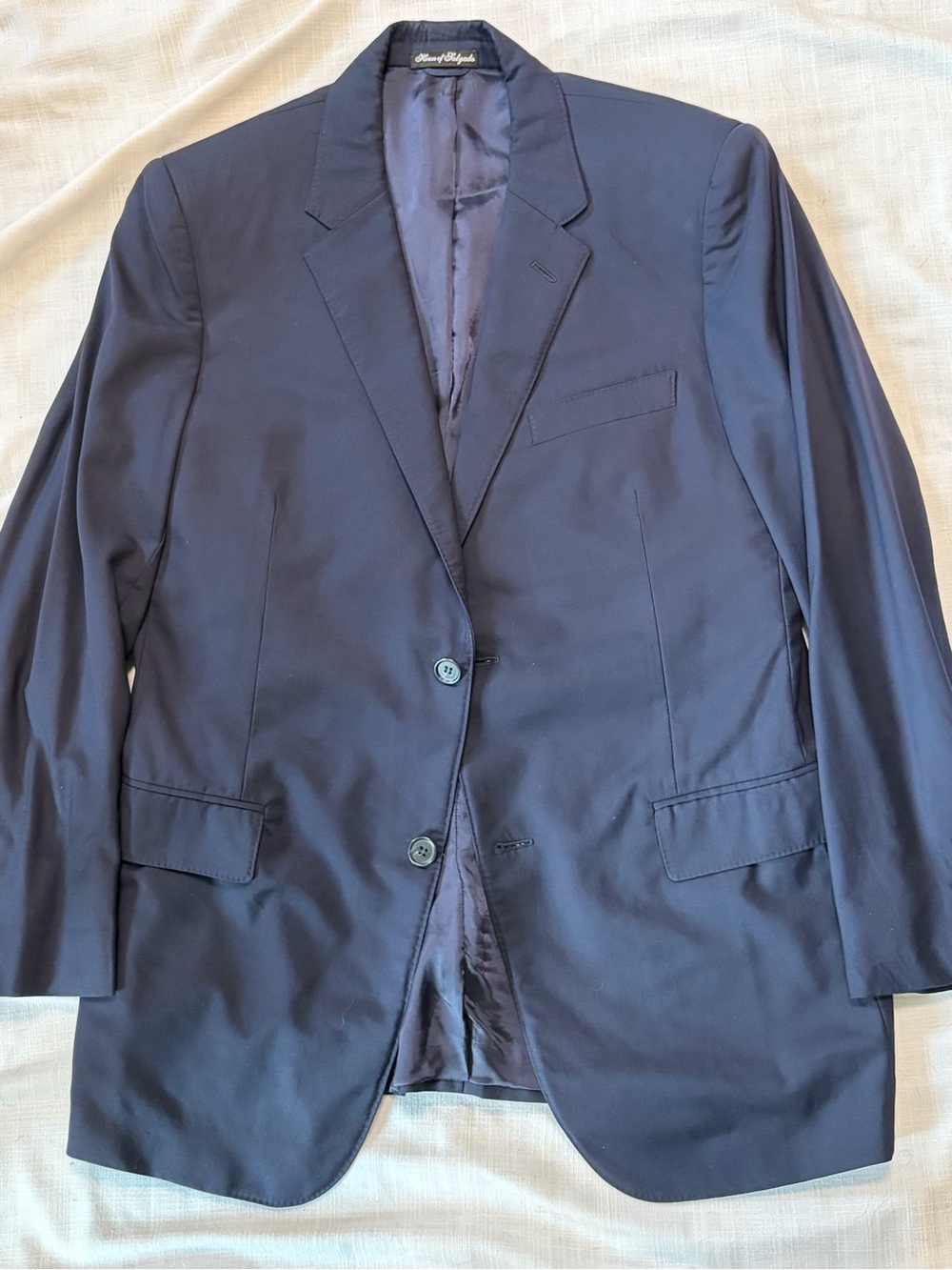 Bespoke men’s navy blazer sport jacket. 38r